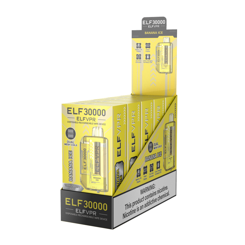 ELF VPR 30k Disposable Vape - Various Flavors - (5 Count Displays)